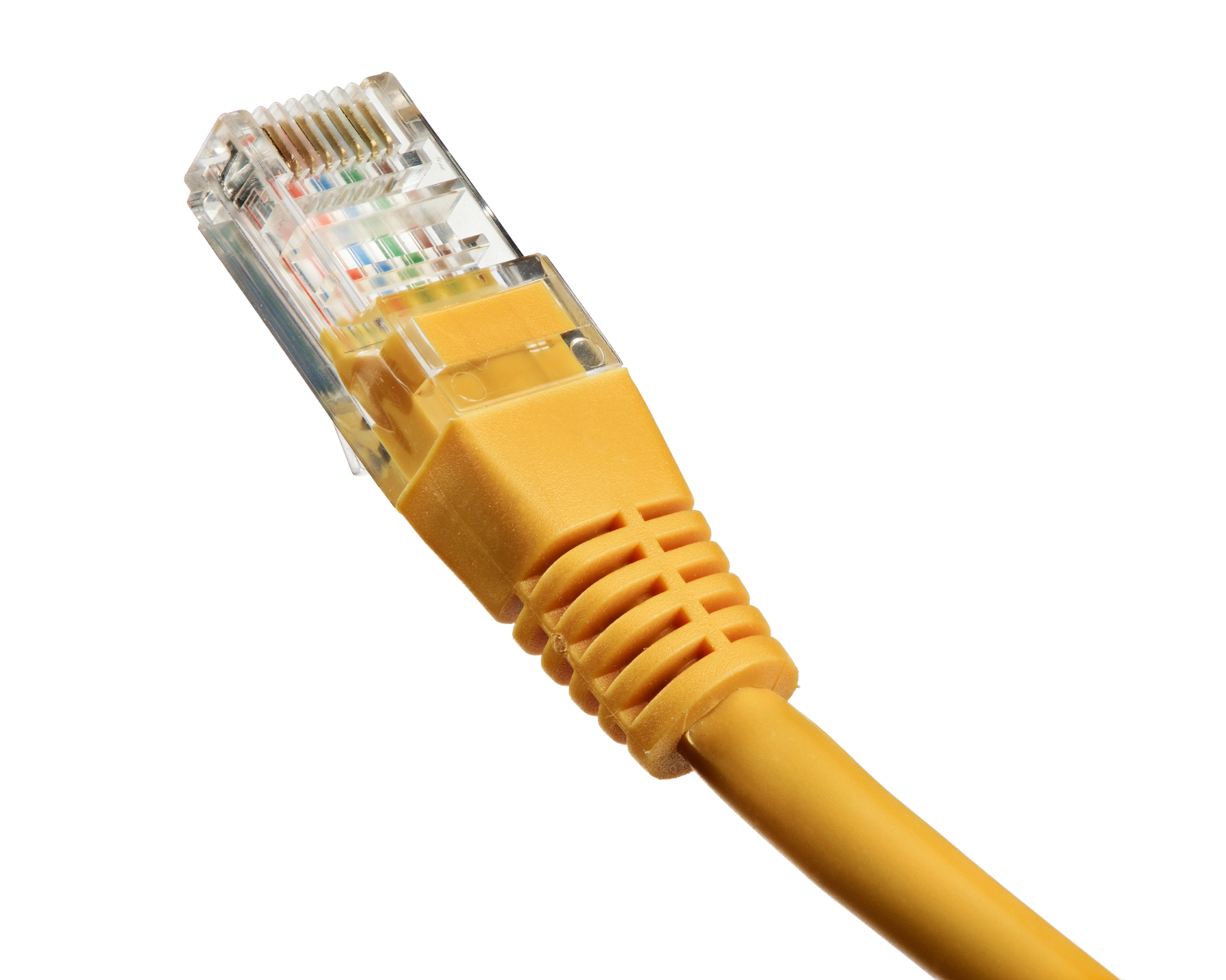 A close-up of a yellow cableDescription automatically generated